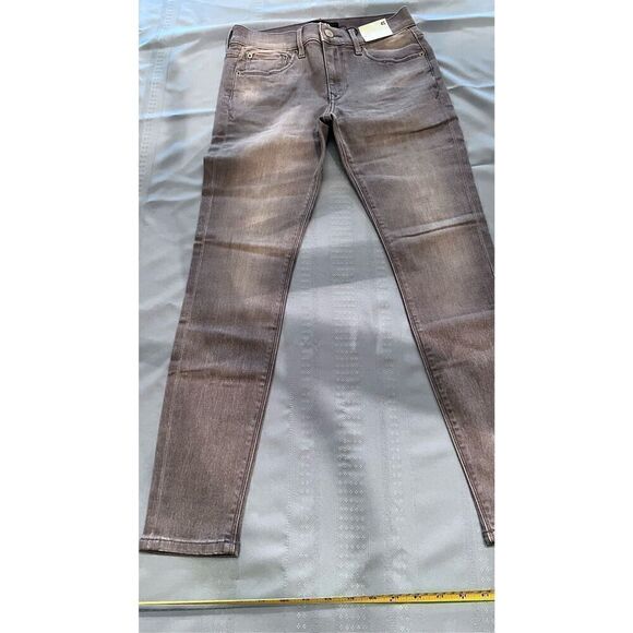 EXPRESS ANKLE JEAN LEGGINGS MID RISE SKINNY GRAY SZ 4 NEW ($79) - Picture 2 of 13